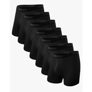 BAMBOO COOL Men's Underwear Breathable Boxer Briefs with Fly Moisture-Wicking Lightweight Underwear 7-Pack, XL