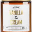 AOOVOO Vanilla Cream Candles - 9 oz Scented Candles, Aromatherapy Candle, Soy Candle for Home Scented