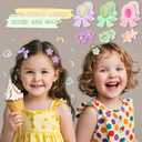 SAOROPEB 24 Pcs Hair Clips for Girls Toddler Hair Clips Cute Hair Accessories for Kids Candy Color Cartoon Design for Little Girls - Pink Purple Green