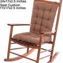 POMIU Rocking Chair Cushion Chair Cushions Chair Pad Chair Pads Sets Indoor Back Seat Cushion Office Chair Desk Chair Dining Chairs Home Kitchen Chair Room (Coffee)