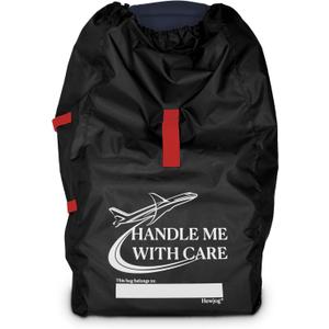 Car Seat Travel Bag for Airplane, Carseat Cover for Air Travel for Infant Carriers Booster Convertible, Black