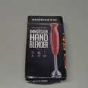 OVENTE Immersion Hand Blender, 300W Corded Electric Handheld Stick Mixer with 2 Mixing Speeds and Stainless Steel Blades for Smoothies, Purees & Baby Food, Red HS560R