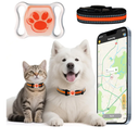 Pet GPS Tracker for Dogs & Cats - No Monthly Fee/Subscription, Free Pet Collar Included | Waterproof, Anti-Lost, Real-Time Tracking Collar | 365-Day Long Battery Life | Compatible with iOS & Android