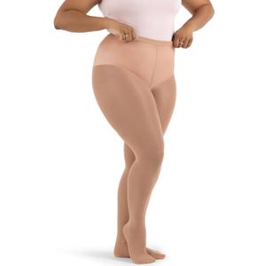 Capezio Hold & Stretch® Footed Tight, Light Suntan, X-Large