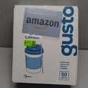 GUSTO [12 oz. - 50 Sets Disposable Coffee Cups with Lids and sleeves - To Go Paper Hot Cups for Travel and Office Use - Formerly Comfy Package