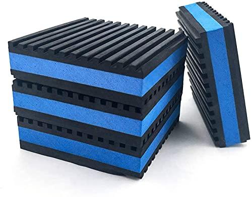 LBG Products Rubber Anti-Vibration Isolator Pads,Heavy Duty Blue EVA Pad for Air Conditioner,Compressors,HVAC,Treadmills etc(2'' X 2'' x 7/8''), 15 pcs