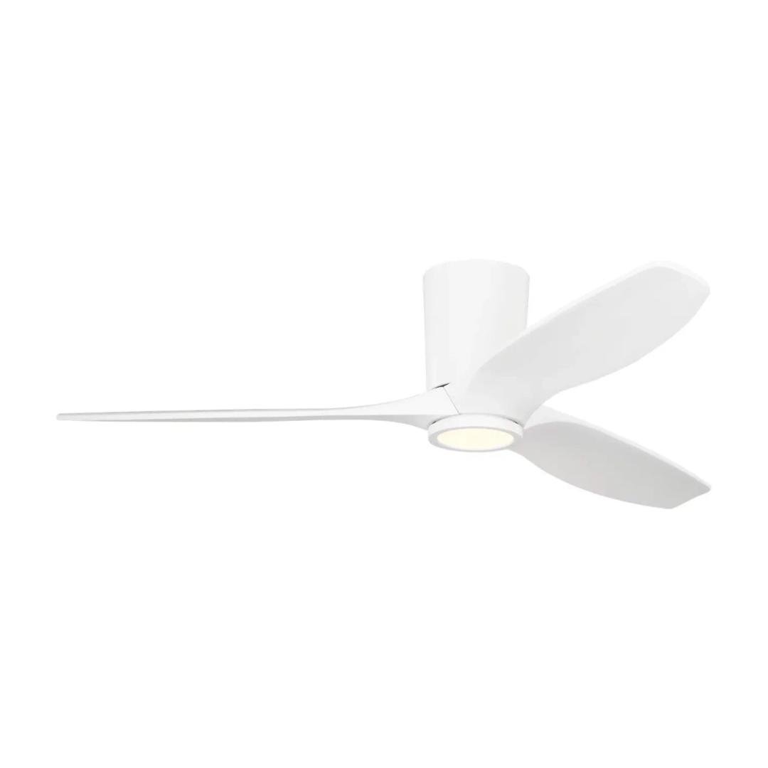 Modern White Ceiling Fan with Light and Remote Control, Quiet Reversible Motor, Indoor Flush Mount Ceiling Fan for Bedroom, Living Room, Dining Room