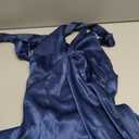 HYPERFIRE Women's Elegant Satin Mini Dress Criss Cross Halter Wedding Guest Dresses Short Formal Dress size medium