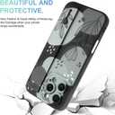 MOWIME Compatible with iPhone 16 Pro Max Case with Wrist Strap, Cute Floral Flower Shockproof Soft TPU Protective Cover for Women Girls, Slim Anti Scratch Case for iPhone 16 Pro Max 6.9 Inch, Black
