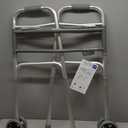 Medline Lightweight Two Button Folding Walker with 5" Wheels, Aluminum Frame Supports up to 300 lbs