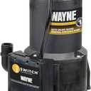 WAYNE EEAUP250 1/4 HP Reinforced Thermoplastic Submersible Multi-Use Pump, Black