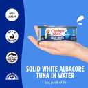 Chicken of the Sea Wild Caught Premium Solid White Albacore Tuna in Water, 5 oz Cans, 24-Count High Protein 100% Classic Tuna in Water Delicious, Easy, Nutritious Ready to Eat Meals (EXP 08/27/28)