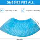 Shoe Covers Disposable - Non-Woven Fabric Shoe Covers for Indoors, Fit Up To 11 US Men and 13 US Women Size to Protect Your Home, Floors and Shoes (Blue, 100 Pack)
