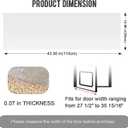 Uross Carpet Protector for Pets - Cat Scratch Guard Mat, Anti Scratch Under Door Guard, Easy to Cut Plastic, 3.6FT