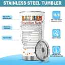 Cat Mom Nutrition Facts, Tumbler 20 Oz With Lid And Straw, Tumblers For Funny Mama Cups Best Day Coffee Mother Ever Women Mothers Handle Insulated, Mom Gifts