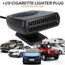 12V 200W Portable Car Heater & Defroster - 12 Volt Plug in Car Heater for Vehicle, Windshield Defogger with 360 Rotation (Black)