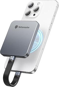 Yottamaster 512GB Magnetic External SSD, Up to 2000MB/s USB 3.2 Gen 2x2 Portable Solid State Drive, Supports 4K ProRes HDR Compatible with iPhone 17/16 Pro Max, Smartphone, Tablet, Laptop