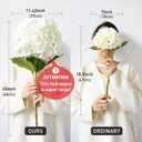 3 Pcs 26" Huge Extra Large Faux Silk White Hydrangea Artificial Flowers, Fake Flower with Long Stems, for Wedding Centerpiece Large Vase Christmas Home Decor