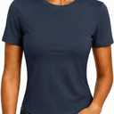 Alaroo Womens Summer Tops Short Sleeve Shirts Crewneck Basic Tee (Gray, S)
