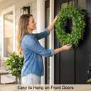 26 Inch Artificial Eucalyptus Wreath for Front Door, Year-Round Greenery, UV & Weather Resistant