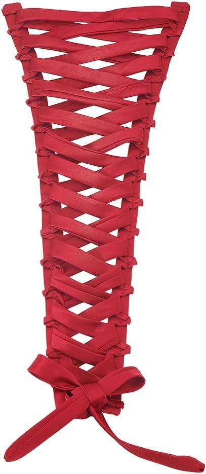 BENECREAT Satin Corset Back Kit Wedding Dress Zipper Replacement Adjustable Fit Corset Kit Loops Dark Red Lace-up Back Kit for Formal Prom Dress Strap
