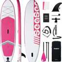 Inflatable Stand Up Paddle Board Includes Paddle, Dual Action Pump, and Accessories 11ft Lightweight iSUP, 33"*6" Wide Stable Design, Anti-Slip EVA Deck, Paddle Board for Adults