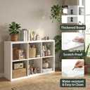 WannabeMyself【2026 Wooden Thick Frame】 6 Cube Storage Organizer with Anti-Tipping Kits, Reversible Open Back Book Shelf,Bookcase for Living Room,Bedroom,Entrance Hall,Office,11.6×36.3×24.6,White