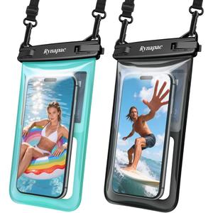 Rynapac Waterproof Phone Pouch Floating - 2Pack, [Up to 8.5''] IPX8 Waterproof Phone Case with Lanyard for iPhone 17 16 15 Pro Max, Touchscreen & Underwater Photography, Beach Cruise Essentials 2026