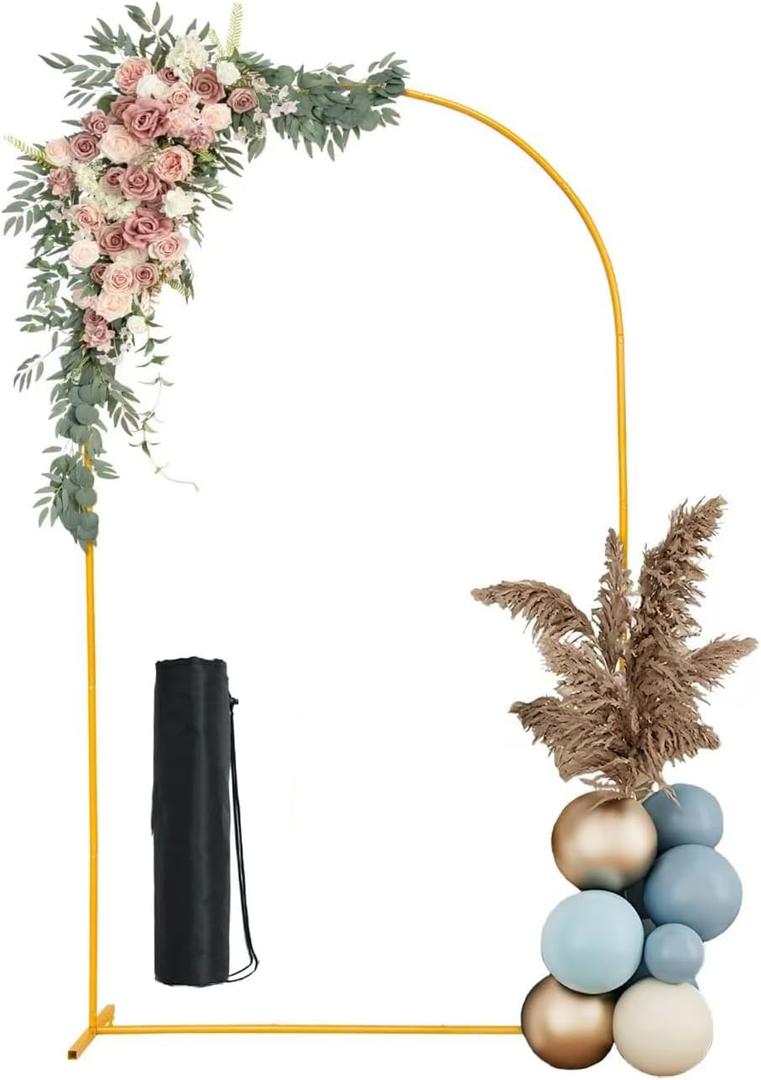 Metal Arch 6.6FT Backdrop Stand,Balloon Arch Stand for Wedding Ceremony, Birthday Party,Banquet Decoration,Baby Shower, Graduations and Garden Decor