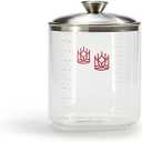 King Arthur Baking Company Glass Sourdough Crock with Lid, 1.5-Quart Capacity