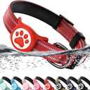 Airtag Dog Collar, Reflective Ultra-Durable Nylon Padded with QR Buckle & IP68 Waterproof Air Tag Holder Compatible for Apple AirTag, Comfortable for Dogs (Red, XS)