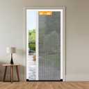Yotache Retractable Screen Door Fit 36"x80" to 36.5"x80.5" Doors, Cuttable Aluminum Frame and Foldable Invisible Mesh Keep Small Creatures Out for Front/Back Patio Sliding Door,Magnetic Closure