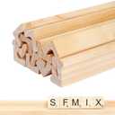 Bright Creations 12 Pack Wooden Letter Racks for Scrabble Tiles Pieces - Replacement Scrabble Letters Game Tray Holders for Crafts (7.5 x 0.75 x 0.85 in)