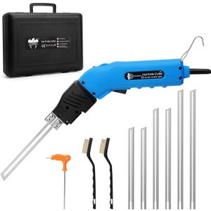 250W Hot knife Foam Cutter Styrofoam Cutter Foam Electric Cutting Tool Air Cooled Hot Knife Adjustable Power Foam Cutter for EPP, EPS, XPS, EVA, Sponge, EPE, PU, Nylon