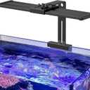 hygger LED Saltwater Aquarium Light, 24/7 Mode Nano Tank Reef Light for Coral, Refugium Light with White, Blue, U-V LEDs Dimmer Timer Moonlight Mounting Bracket 2 Metal Legs 21'' Long 35W