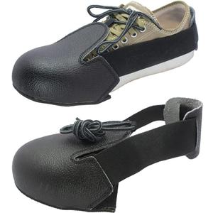 Steel Toe Cap Safety Shoe Covers, Universal Steel Toe Leather Overshoes Workplace Cover with Adjustable Strap, Unisex Safety Footwear Toe Leather Protector Attachment (1 Pair)