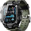 ULTIMAL Rugged Case with Band for Apple Watch 49mm,Compatible with Apple Watch Ultra 3/2/1, Military Grade Shockproof Bumper Cover for iWatch Tactical Band Men (Army Green, 49mm)