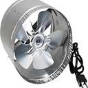 SunStream 8 Inch Inline Duct Booster Fan 520 CFM, Inline Duct Ventilation HVAC Exhaust Fan with Low Noise for Basements, Bathrooms, Kitchens and Workshops