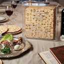 Rite Lite Passover Acrylic Flip Top Matzah Box Decor For Pesach/ Pesach Seder (1 Pack)