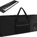 EKDJKK 61 Keys Electric Piano Keyboard Gig Bag, Portable Electric Piano Keyboard Case, 61 Note Keyboard Bag, Piano Padded Case with Shoulder Strap and Storage Pocket, 38.6165
