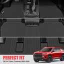 Floor Mats &Trunk Mat for 2024 2025 2026 Chevy/Chevrolet Traverse 7 Seats with 2nd & 3rd Row Backrest Mat All Weather TPE Rubber Cargo Liner Door Sill Guards for Chevy Traverse 2026 Accessories