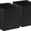 Ring Binder with Durable -Premium 1'' Binders with 3 Roung Ring, Large 200 Sheet Capacity, Fit 8.5" x 11" US Letter Size Paper, 24 pcs