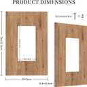 Decorative Outlet Covers Vintage Rustic Wood Color Brown Wood Grain 1 Gang Single Rocker Light Switch Cover Plate Wall Plates GFCI Faceplate for Farmhouse Cabin Decor