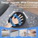 Pet Hair Removal Glove - Magic Brush Electrostatic Mitt for Dogs & Cats, Reusable Grooming Gloves - Dog Hair Remover Tool with 5-Finger Design for Couch, Carpet, Furniture, Laundry & Clothing (Blue)