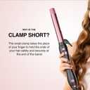 Rotating Curling Iron 1 Inch, Automatic Extra-Long Barrel Curling Iron with 30s Fast Heating for Beginners Long Hair Lasting Waves, Adjustable Temperature, Universal Voltage for Travel, Rose Gold
