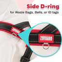 Soft Dog Harness Medium Sized Dogs No-Pull Escape-Proof Front Clip Dog Harness  Adjustable Reflective Padded Vest with Handle & Quick-Release Buckle, Black/Red, M