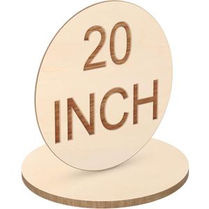 20 Inch Round Wood Circles Unfinished Wood Cutout for Craft Door Hanger Christmas Decorations, and Painting (2 Pieces)