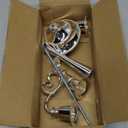 OwnMy 3 Arms Metal Candelabra Candlestick Silver European Elegant Candle Holder Candle Stand for Wedding Dining Table Christmas Party Home Decoration (Silver Tone)