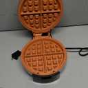 Gourmia Belgian Waffle Maker  Compact Design with Upright Storage, Adjustable Browning, and Easy-Clean Nonstick Ceramic Plates, Stainless Steel