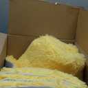 FlyDOIT Large Area Rugs for Living Room, 4x6 Feet Yellow Shaggy Rug Fluffy Throw Carpets, Ultra Soft Plush Modern Indoor Fuzzy Rugs for Bedroom Girls Kids Nursery Room Dorm Home Decor